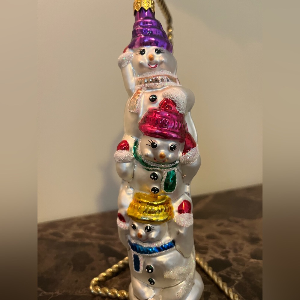 Christopher Radko Stacked Snowmen Vintage